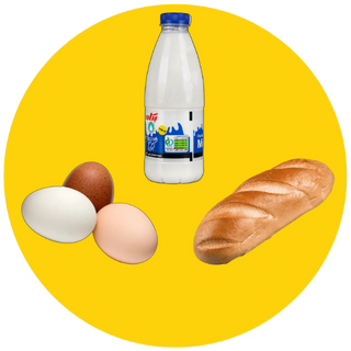 نان لبنیات و تخم مرغ